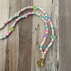 Colorful Smiley Beaded Kids Necklace